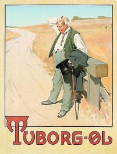 Den tørstige mand。(口渴的人。)Tuborg啤酒厂的标志性广告(1900年，版权过期)。