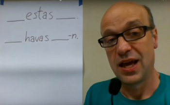 “ Estas vs Havas”  - 图片由Esperanto Variews提供