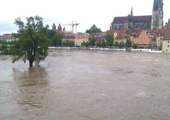 Hochwasser在雷根斯堡