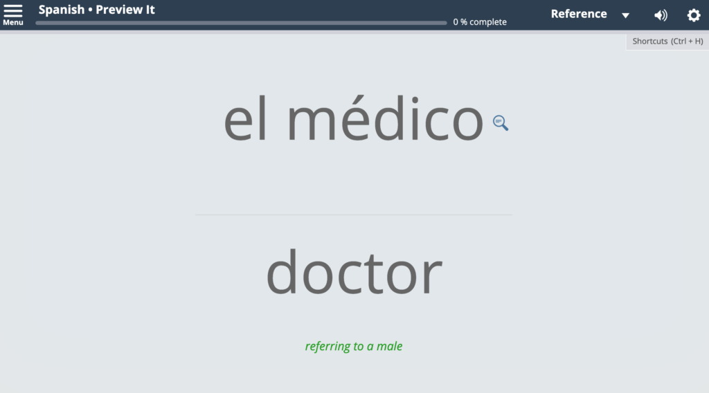 医学语言词汇在西班牙语中在线透明语言