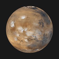 计算机生成的视图基于火星。