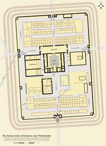 典型的罗马堡垒平面图。