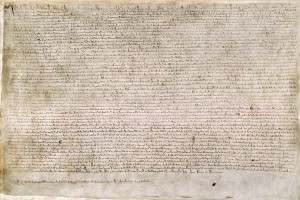 棉花女士奥古斯都。106年,只有四个幸存的例证之一1215年文本。