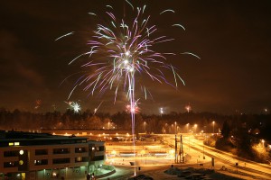 挪威里尔斯特罗的新年。(图片由Marius Lauritsen在Flickr提供，CC License)