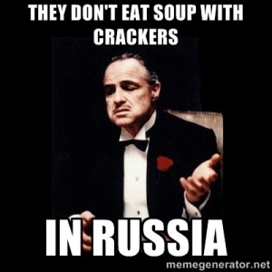 喝汤在俄罗斯