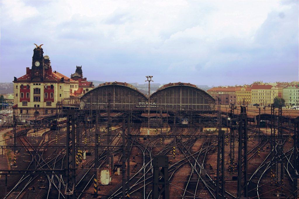 布拉格火车站和railyard