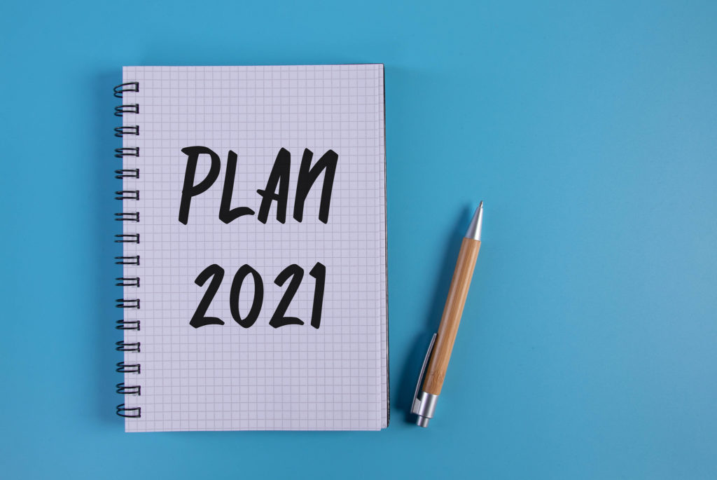 2021计划的笔和笔记本