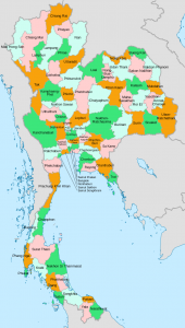 泰国的所有省份。